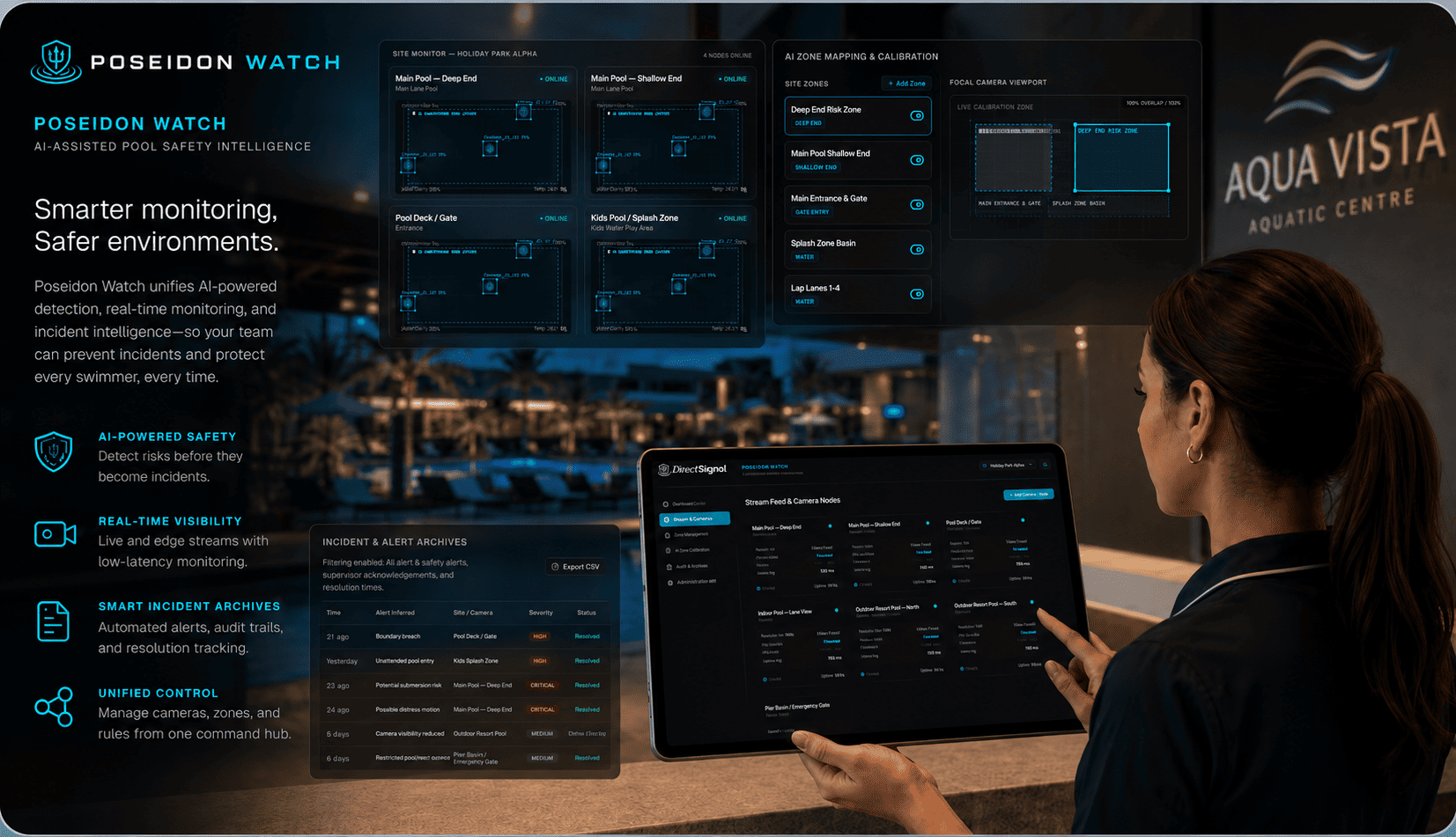 Poseidon Watch pool safety intelligence overview